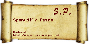 Spanyár Petra névjegykártya