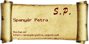 Spanyár Petra névjegykártya